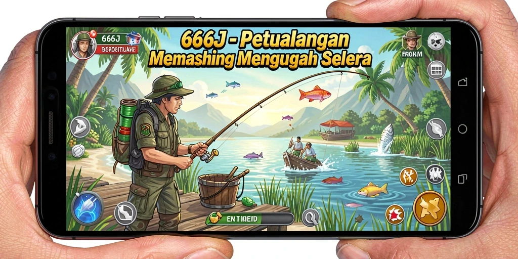 Tampilan gameplay memancing yang seru dan menantang di 666J.