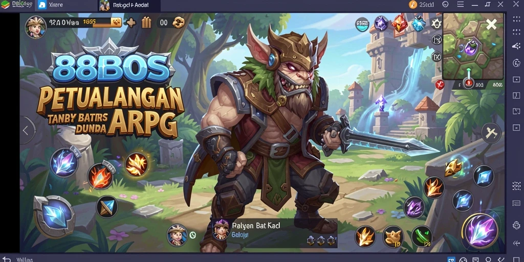 Tampilan gameplay menegangkan dalam dunia ARPG yang dinamis.