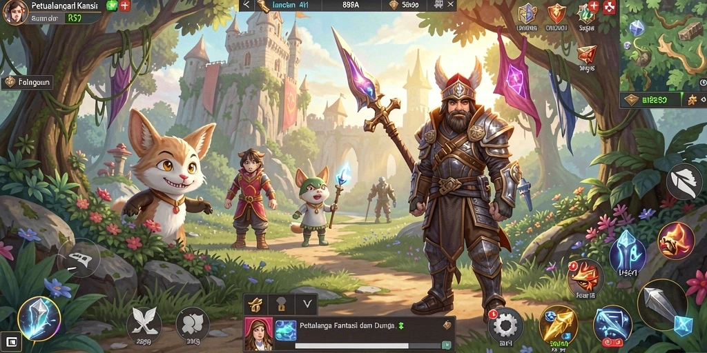 Tampilan gameplay RPG yang menarik dan menegangkan di 898A.