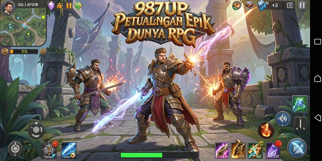 Tangkapan layar gameplay 987UP menampilkan aksi pertarungan yang mendebarkan dan grafis yang menarik.