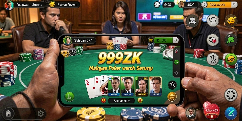 Screenshot gameplay Poker yang menarik dan seru di 999ZK.