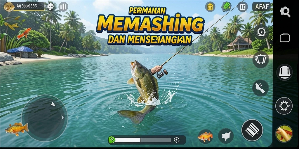 Tangkapan besar dalam permainan memancing AFAF yang menarik.