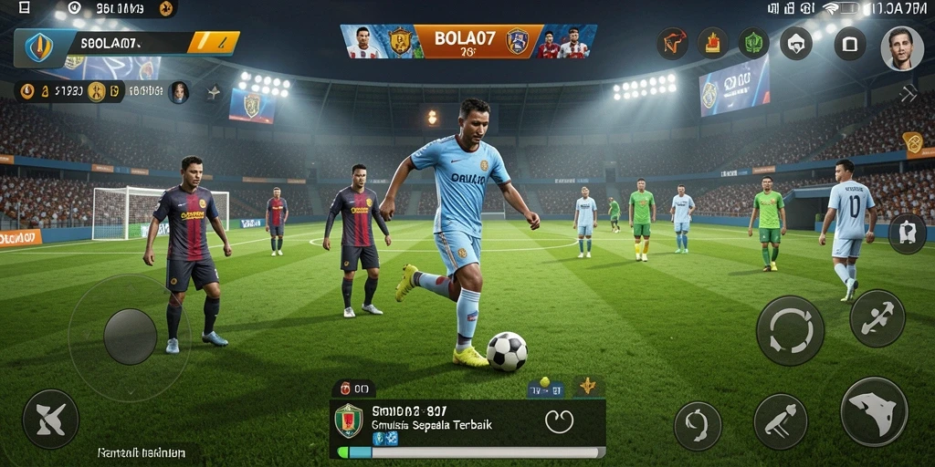 Tampilan gameplay BOLA07 yang mendebarkan dan realistis.