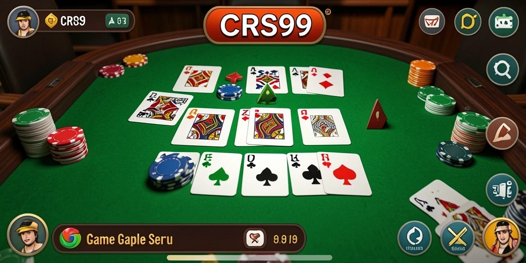 Screenshot gameplay CRS99 saat seru bermain Gaple.