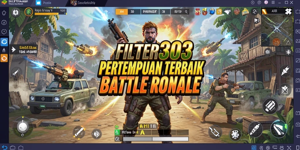 Tangkapan layar gameplay <strong>FILTER303</strong> menampilkan intense-nya momen pertempuran di arena.
