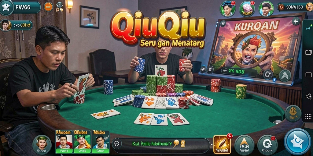 Tampilan gameplay seru dari permainan QiuQiu FW66.