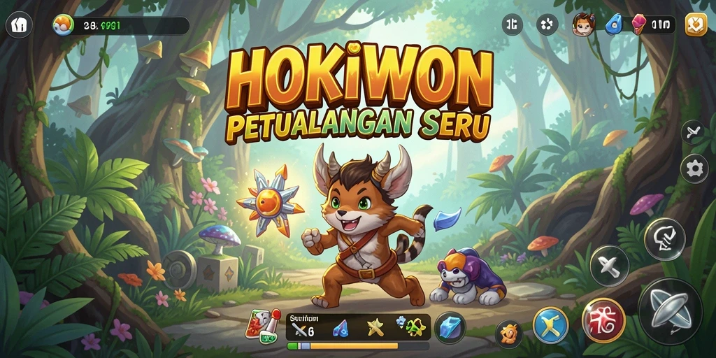 Screenshot utama HOKIWON menampilkan aksi gameplay yang mendebarkan.