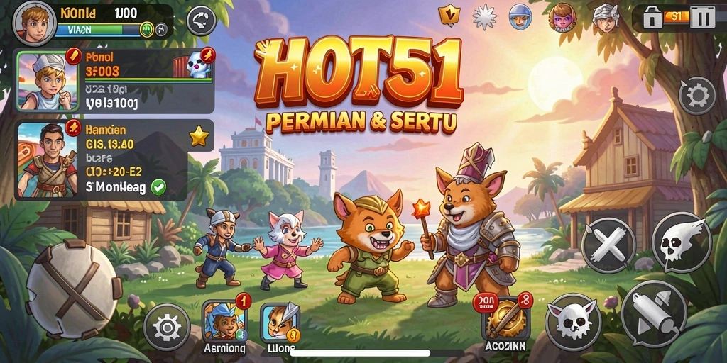 Tampilan dinamis gameplay HOT51 yang mengasyikkan.