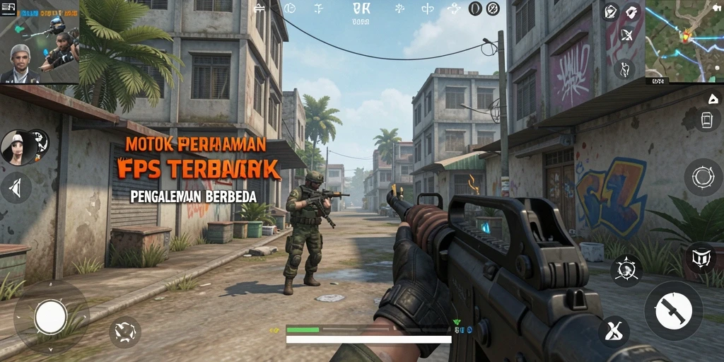 Screenshot utama JKTOK menampilkan aksi intens pertempuran FPS.