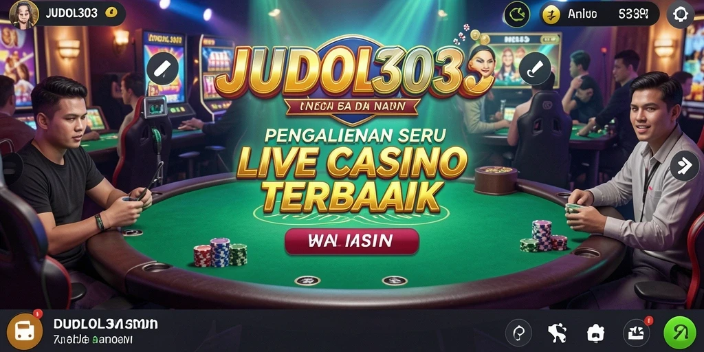 Tampilan gameplay Live Casino yang mendebarkan di JUDOL303.