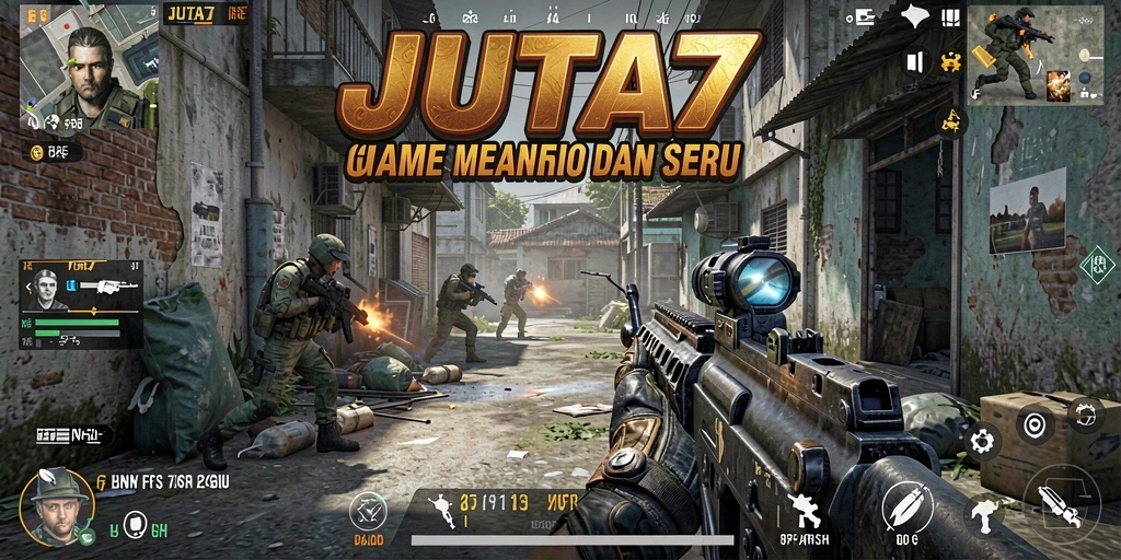 Tangkapan layar JUTA7 menampilkan aksi seru dalam permainan FPS.