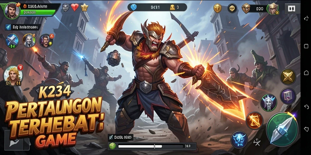 Tampilan permainan K234 yang mendebarkan dalam pertarungan Fighting.