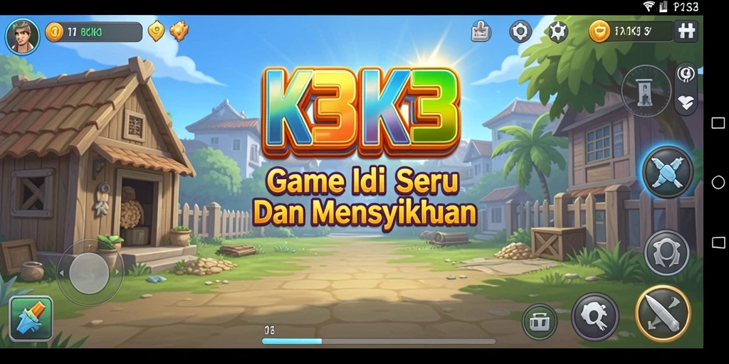 Tangkapan layar K3K3 menunjukkan gameplay yang santai dan interaktif.