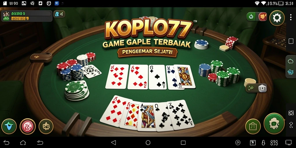 Tampilan gameplay seru KOPLO77 dengan fitur Gaple yang menarik.