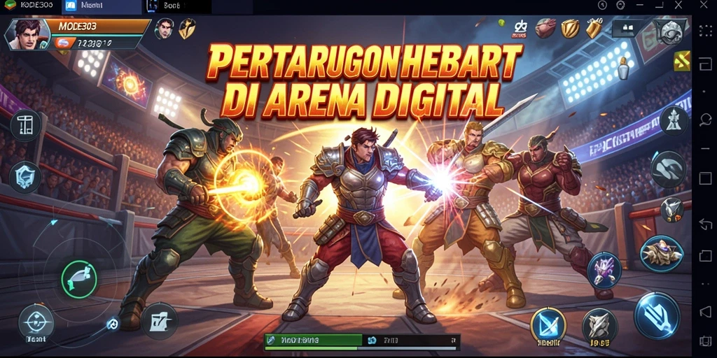 Gameplay seru MODE303 dengan pertarungan yang intens dan karakter unik.