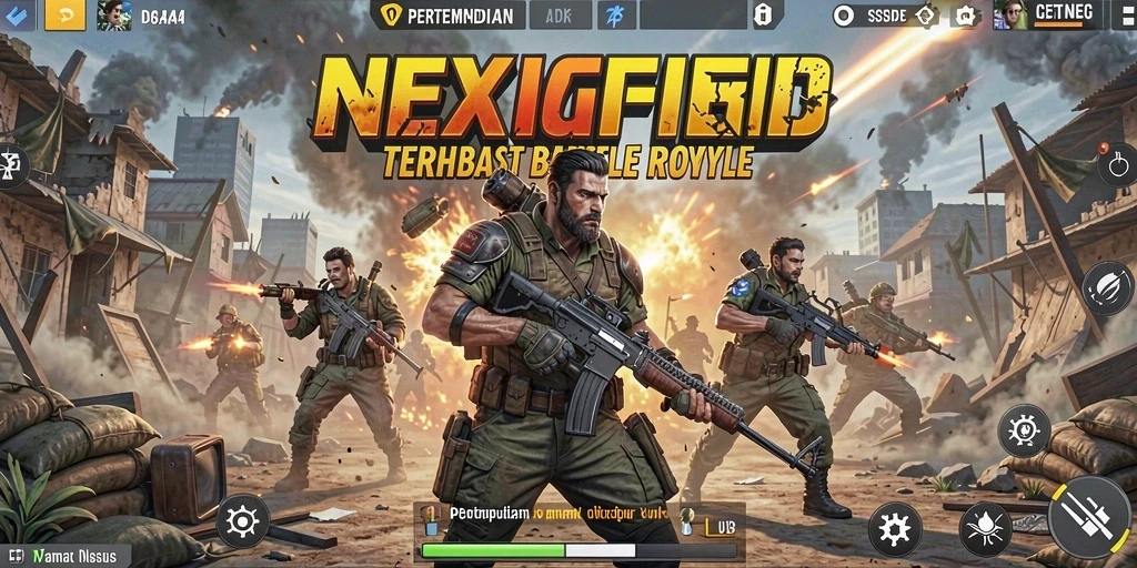 Gameplay mendebarkan di NEXGID, pertempuran seru di arena Battle Royale.