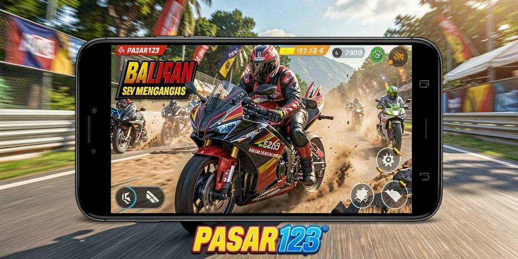 Gameplay PASAR123 yang mendebarkan dengan berbagai motor balap.