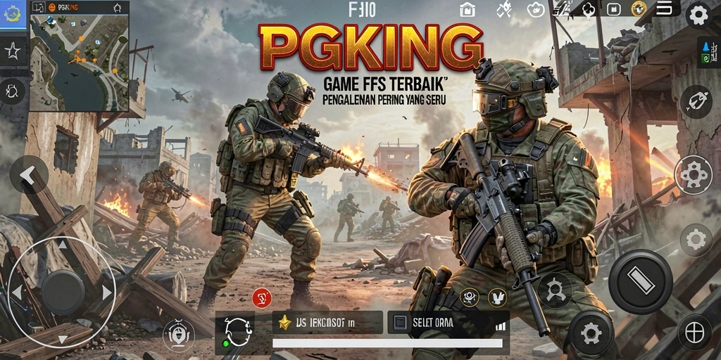 Gameplay PGKING yang mendebarkan dan penuh aksi di medan perang.