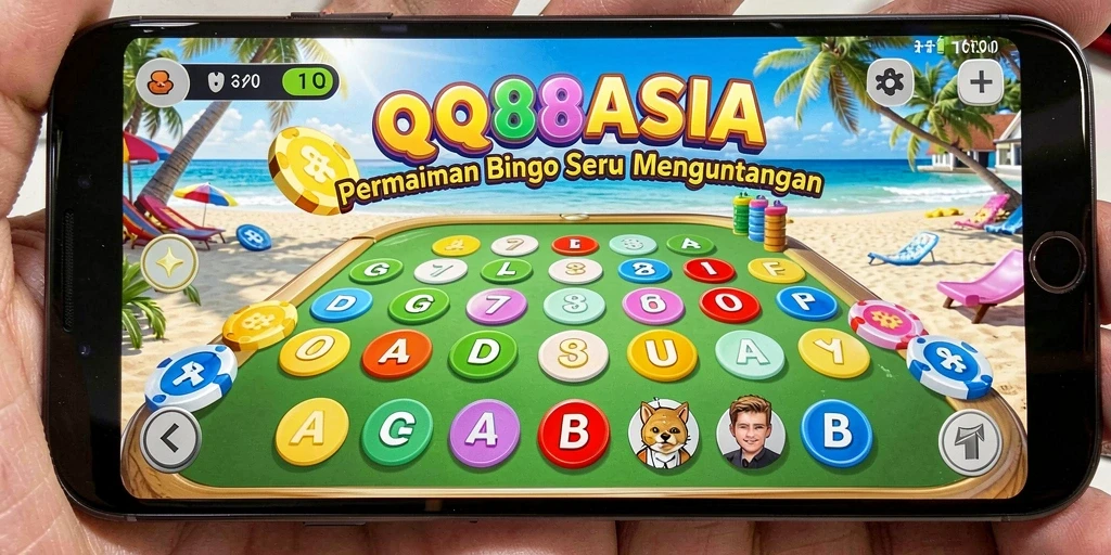 Tampilan gameplay seru dari QQ88ASIA saat bermain Bingo.