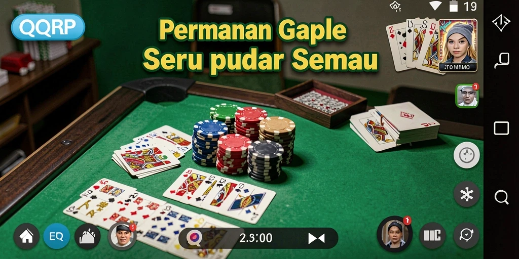 Tampilan menarik dari gameplay Gaple di QQRP.