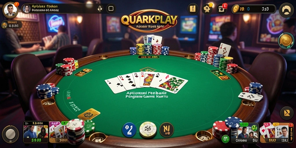 Tangkapan layar gameplay Poker yang seru di QUARKPLAY.