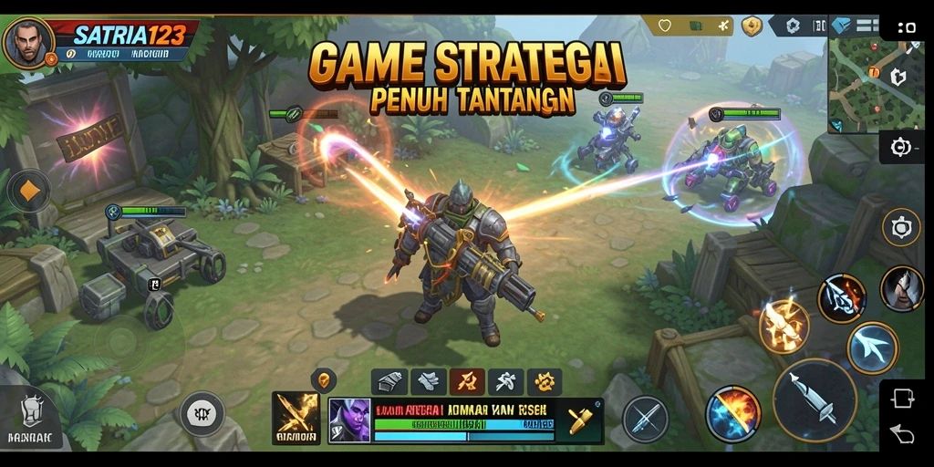 Tampilan menarik dari gameplay SATRIA123 menunjukkan strategi dan aksi.