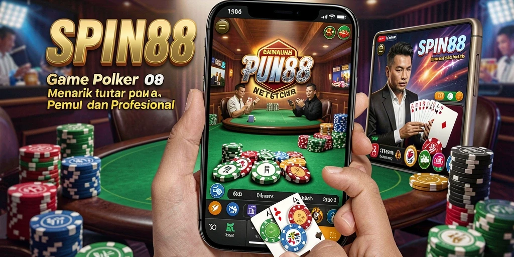 Tampilan gameplay Poker di SPIN88 yang mendebarkan.