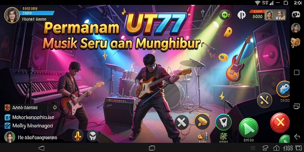 Screenshot UT77 menampilkan pemain sedang menikmati gameplay musik.