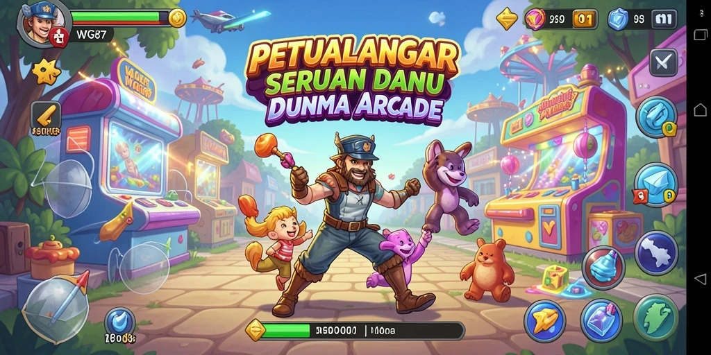 Screenshot WG87 menampilkan aksi gameplay seru dalam game arcade.